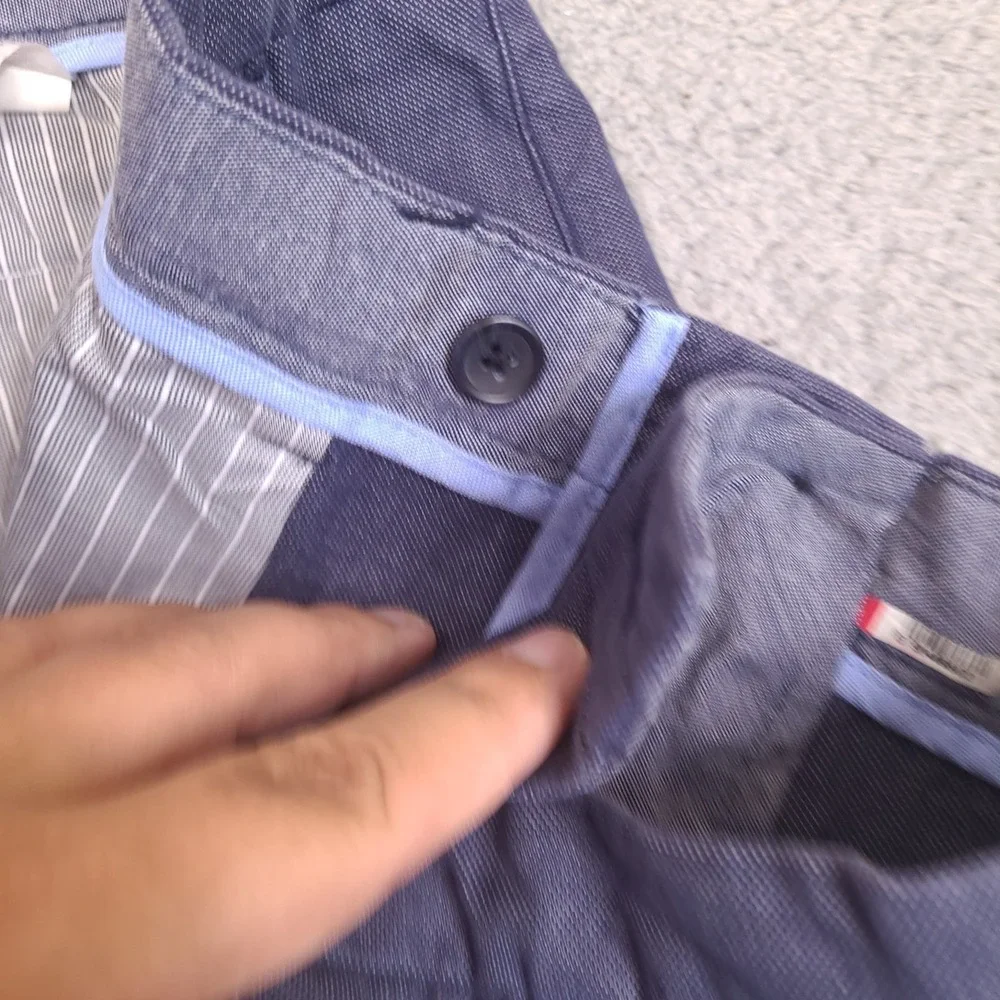 Banana Republic Pants Mens 38x31 Blue Kentfield Straight Flat Front Chino‎ Dress